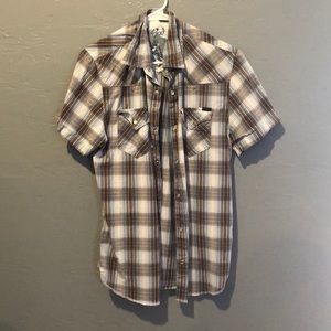 Plaid casual button down